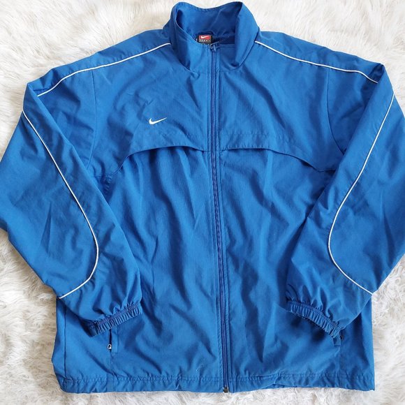 Vintage Nike Team Men's Blue Full Zip Wind Breaker Jacket Size L - Picture 2 of 10